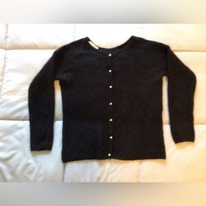 Sezane Black Mohair Cardigan in Sz S